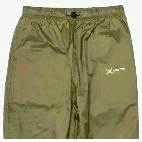 ARCTIX | Men's Olive Storm Rain Packable Lightweight Pants - Picture 3 of 10